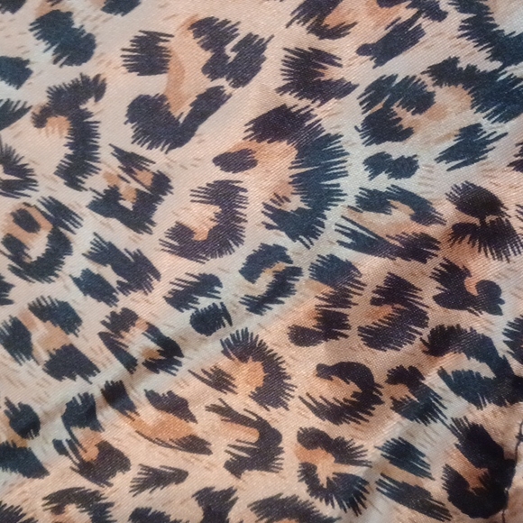 Leopard satin gown, sz S - Picture 3 of 5